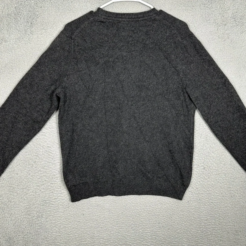Patagonia Sweater Mens Medium Crew Neck Charcoal Grey Knit Cashmere Wool Blend